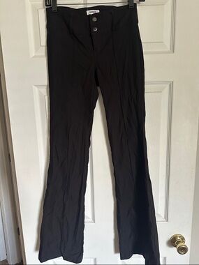 Garage Black Boot Cut/Flare High-Rise Pants